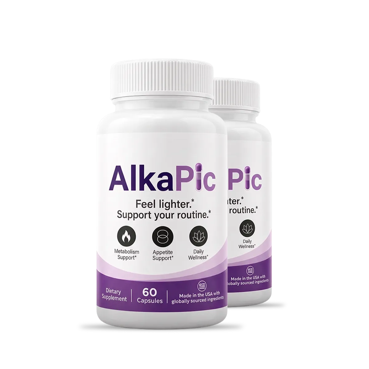 AlkaPic supplement bottles